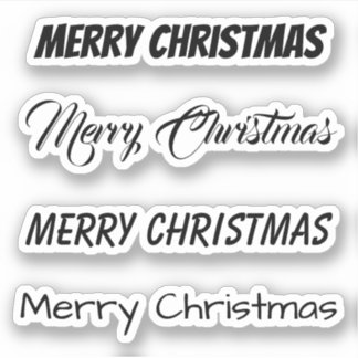 Kiss-Cut Custom Greeting x4 #35 (Merry Christmas)