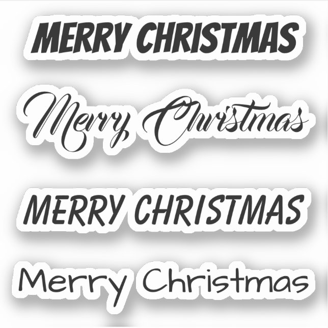 Kiss-Cut Custom Greeting x4 #35 (Merry Christmas)  (Front)
