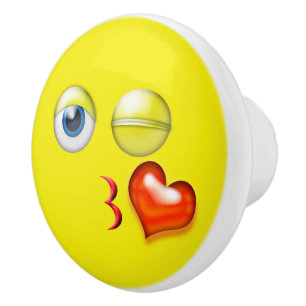 Kiss Emoji Ceramic Knob