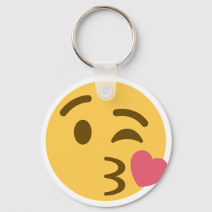 Kiss Emoji Key Ring
