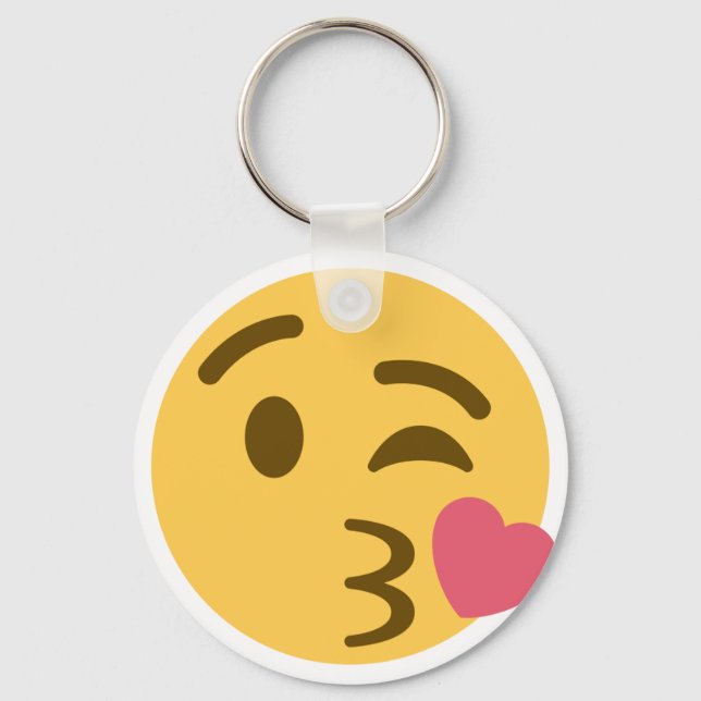 Kiss Emoji Key Ring (Front)
