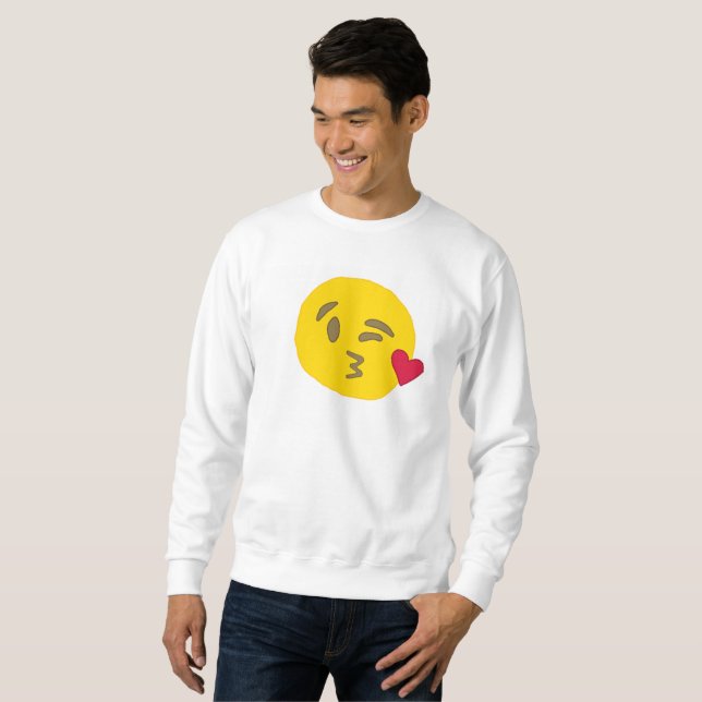 kiss emoji mens sweatshirt (Front Full)