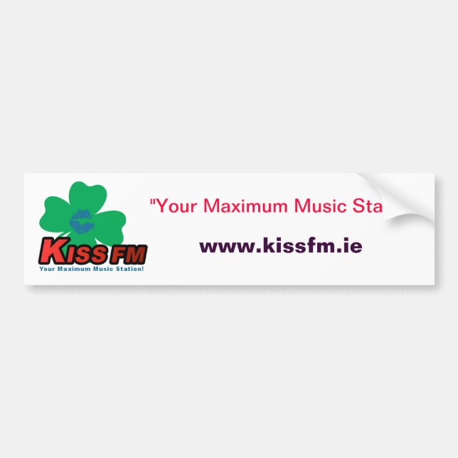 KISS FM Ireland Car Sticker (Front)