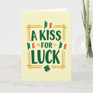 Kiss For Luck Irish Theme Card