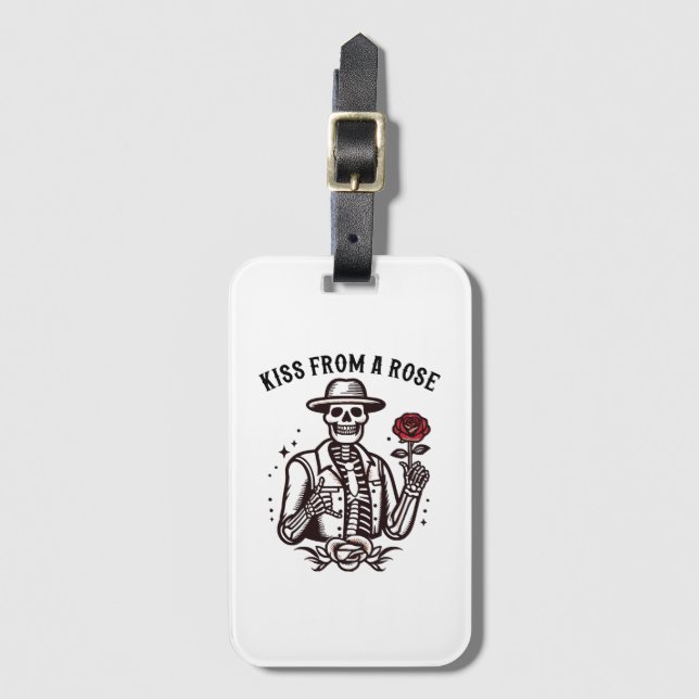 Kiss From A Rose Luggage Tag (Front Vertical)