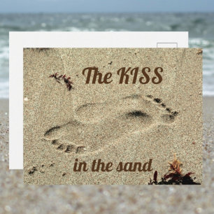 Kiss in the Sand Postcard