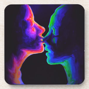 Kiss in the ultraviolet light coaster
