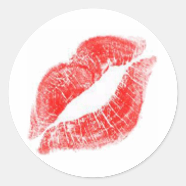 Kiss it Goodbye  - Lips Classic Round Sticker (Front)