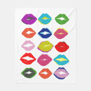 Kiss Kiss Fleece Blanket