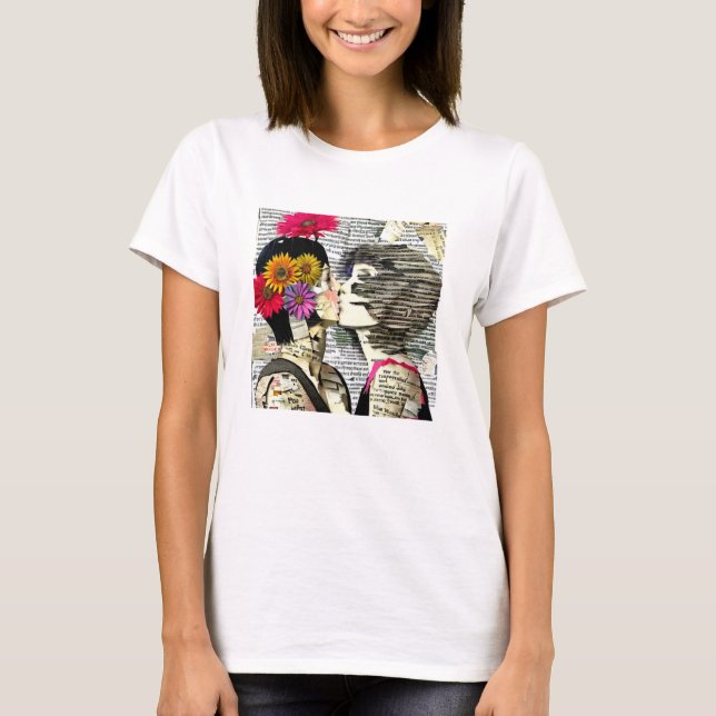 Kiss | LGBTQ Love | Two Women Kissing Pride T-Shirt (Front)