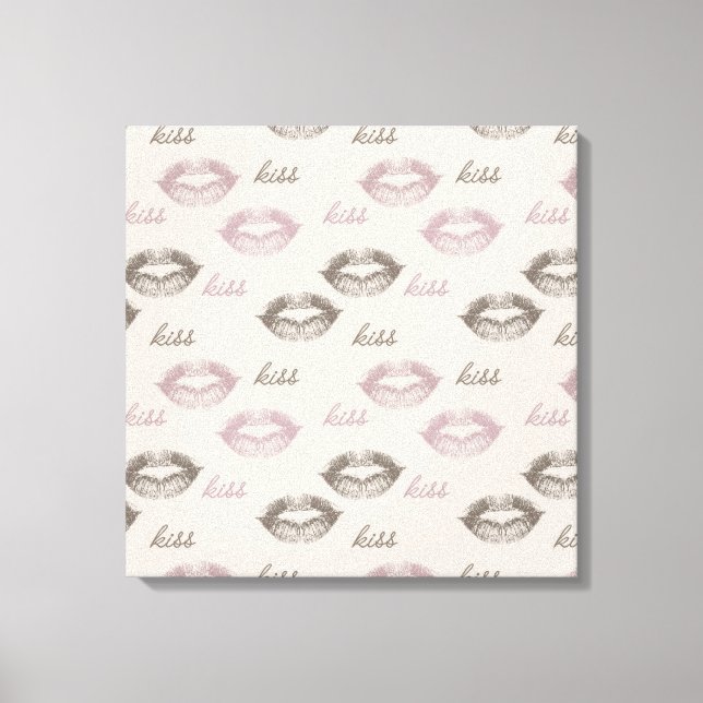 Kiss Lips Canvas Print (Front)