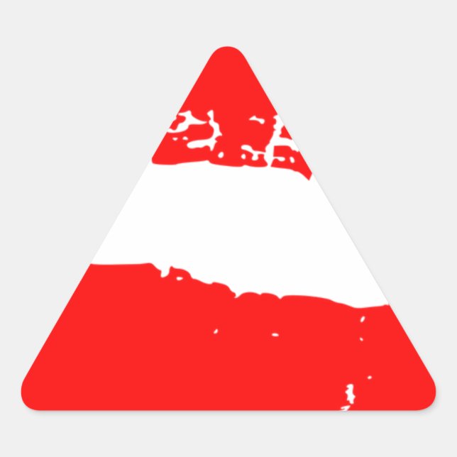 Kiss Lips Red Lipstick Love Passion Valentine Triangle Sticker (Front)