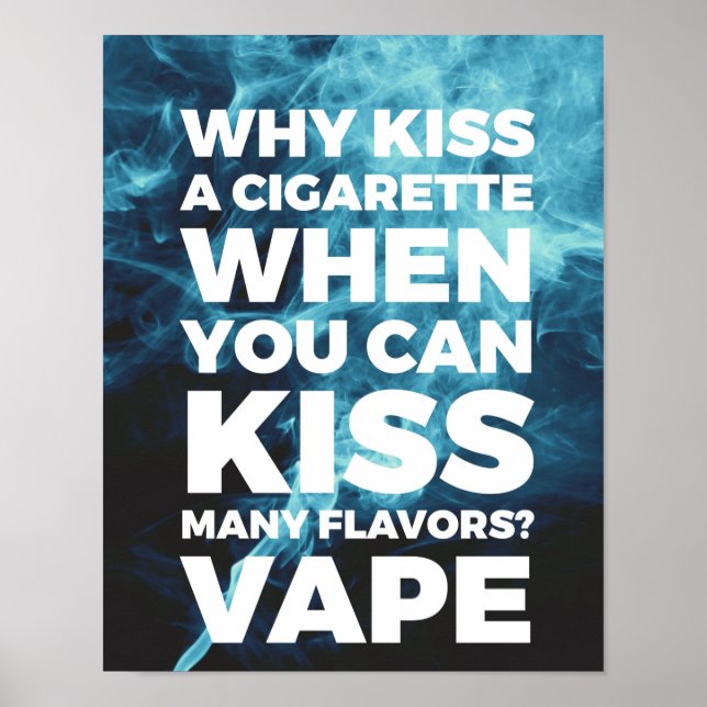 Kiss Many Flavours Vape Poster (Front)