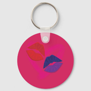Kiss Marks Key Ring