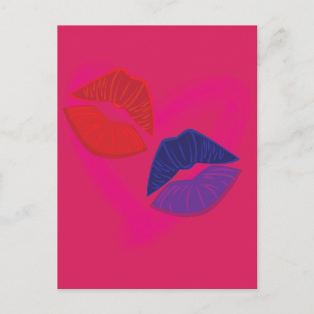 Kiss Marks Postcard (Front)