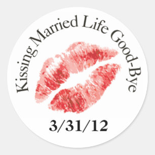 Kiss Married Life Good-Bye Stickers