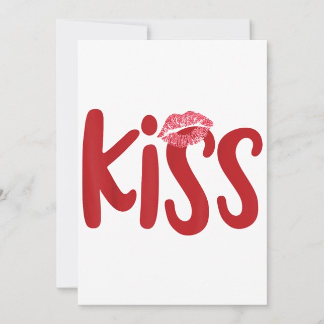 Kiss Marry Kill Girls Group Trio KISS Costume Red  Invitation (Front)