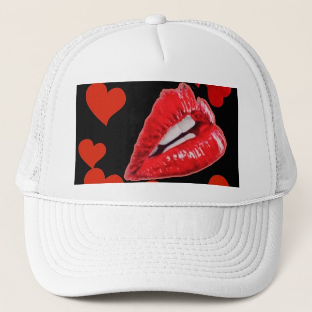 Kiss me a Lot Trucker Hat (Front)
