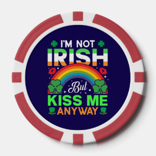 kiss me anyway irish humour design-63942 poker chips
