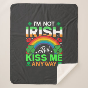 kiss me anyway irish humour design-63942 sherpa blanket