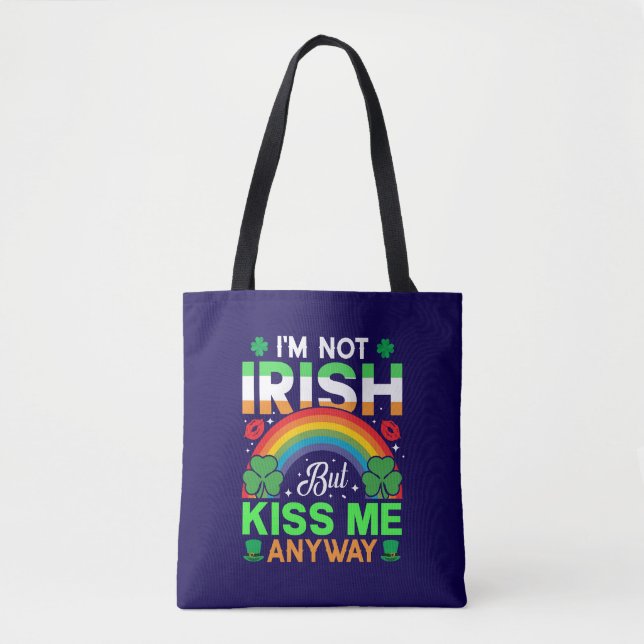 kiss me anyway irish humour design-63942 tote bag (Front)