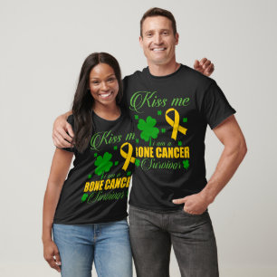 Kiss Me Bone Cancer Survivor St Patrick Day Gift T-Shirt