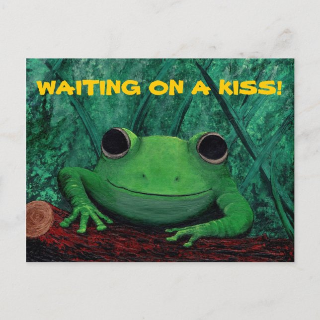 KISS ME! (Frog Design) ~ Postcard (Front)