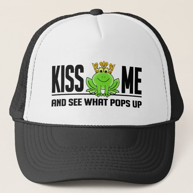KISS ME Frog hat - choose colour (Front)