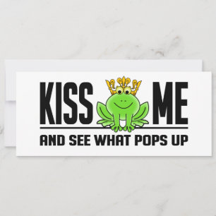 KISS ME Frog invitation, customisable Invitation