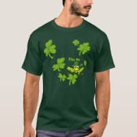Kiss Me Frog Irish Shamrocks St Paddys T Shirts