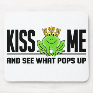 KISS ME Frog mousepad, customisable Mouse Pad