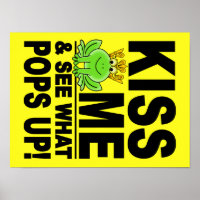 KISS ME Frog poster, customisable