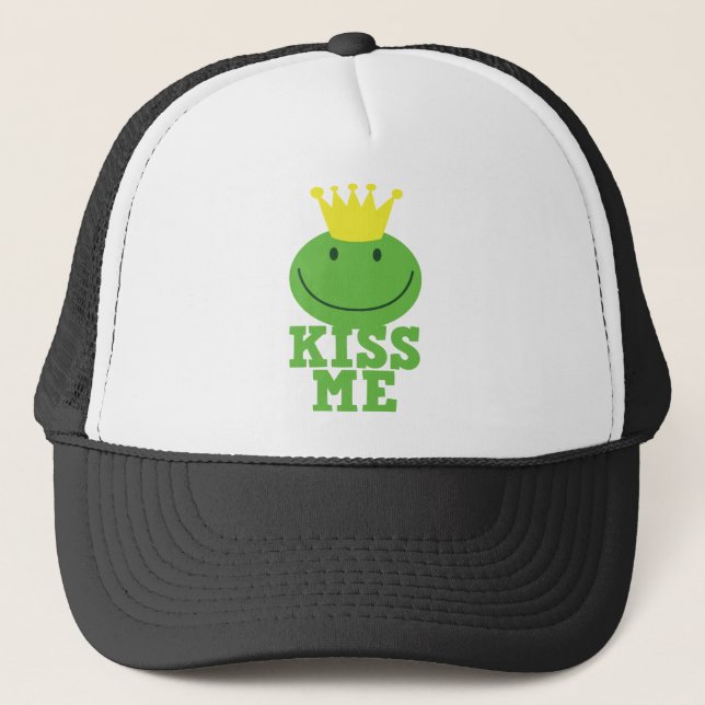 KISS ME FROG prince Trucker Hat (Front)