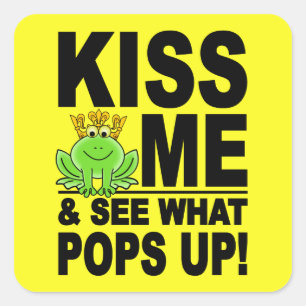 KISS ME Frog stickers