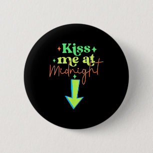 Kiss Me Funny Matching Couples Midnight 6 Cm Round Badge