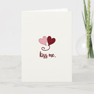 Kiss Me Hearts Love Card