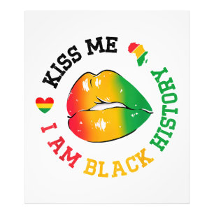 Kiss Me I Am Black History Month African American  Photo Print