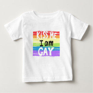 Kiss Me I Am Gay Baby T-Shirt
