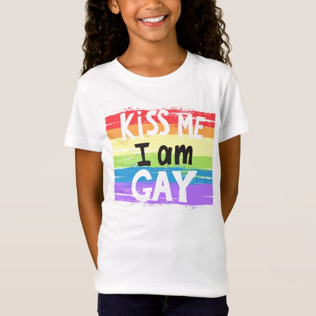 Kiss Me I Am Gay T-Shirt (Front)