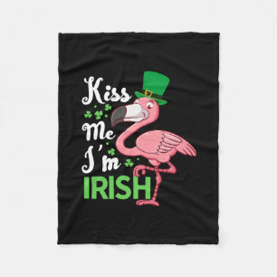 Kiss Me I Am Irish Fleece Blanket