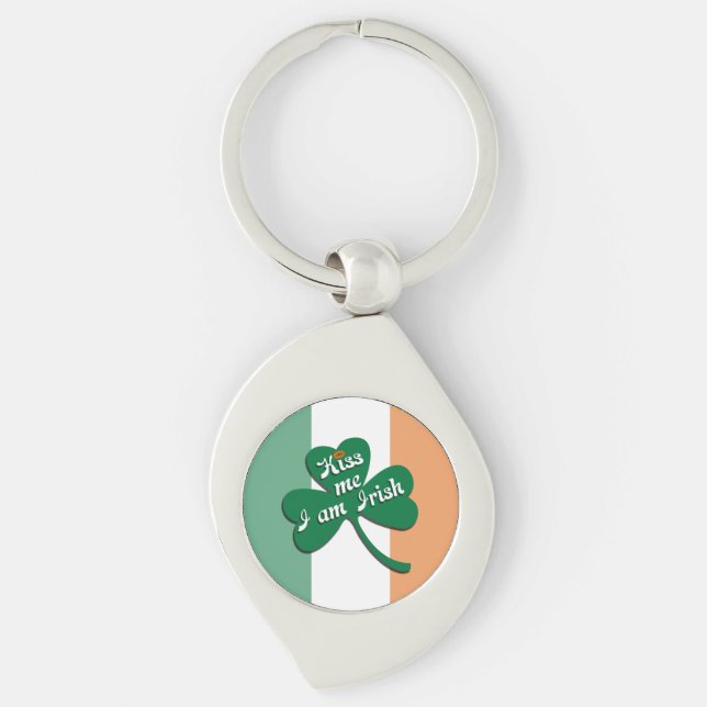 Kiss me I am Irish Key Ring (Front)