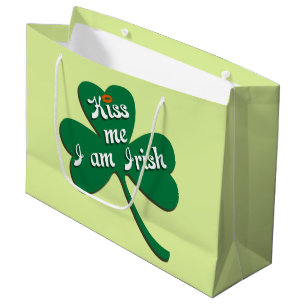Kiss me I am Irish Large Gift Bag