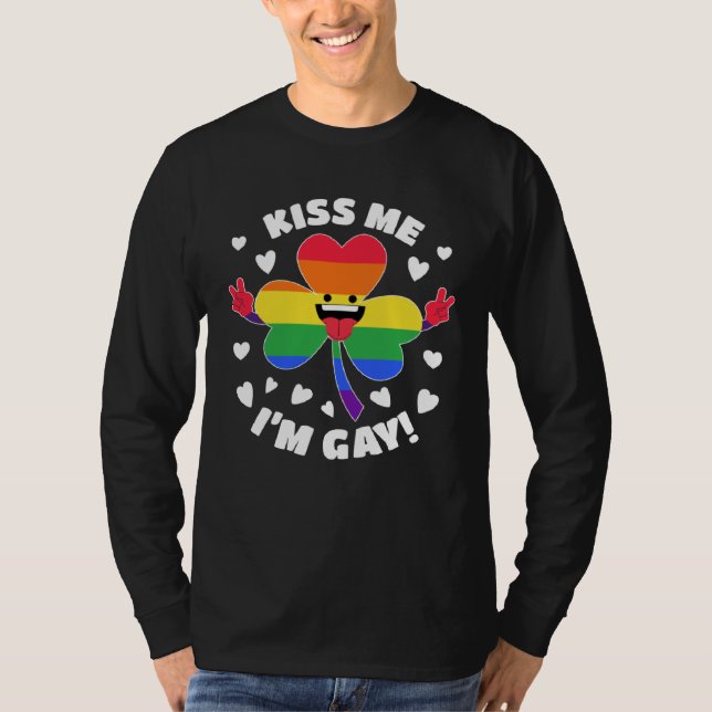 Kiss Me I m Gay St Patricku2019s Day Pride LGBT Hi T-Shirt (Front)