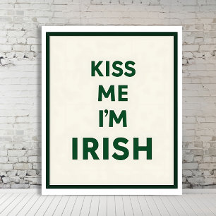  Kiss Me I’m Irish Poster – St Patrick's Day 
