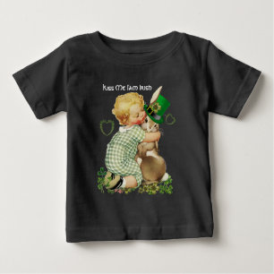 KISS ME I'AM IRISH/BABY,RABBIT WITH LEPRECHAUN HAT BABY T-Shirt