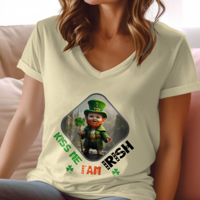 Kiss Me, I'am Irish - Green Glow Dance Party T-Shirt (Creator Uploaded)
