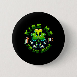Kiss Me Im 18 Irish St Patricks Day Happy Clover S 6 Cm Round Badge