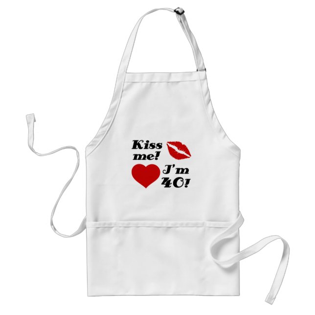 Kiss Me, I'm 40! Standard Apron (Front)