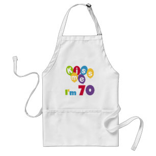Kiss Me I'm 70 Birthday T-shirts and Gifts Standard Apron