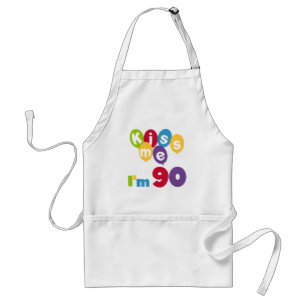 Kiss Me I'm 90 Birthday T-shirts and Gifts Standard Apron